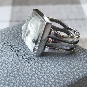 ⭐️LALIQUE MASQUE SILVER RING⭐️ STATEMENT COCKTAIL